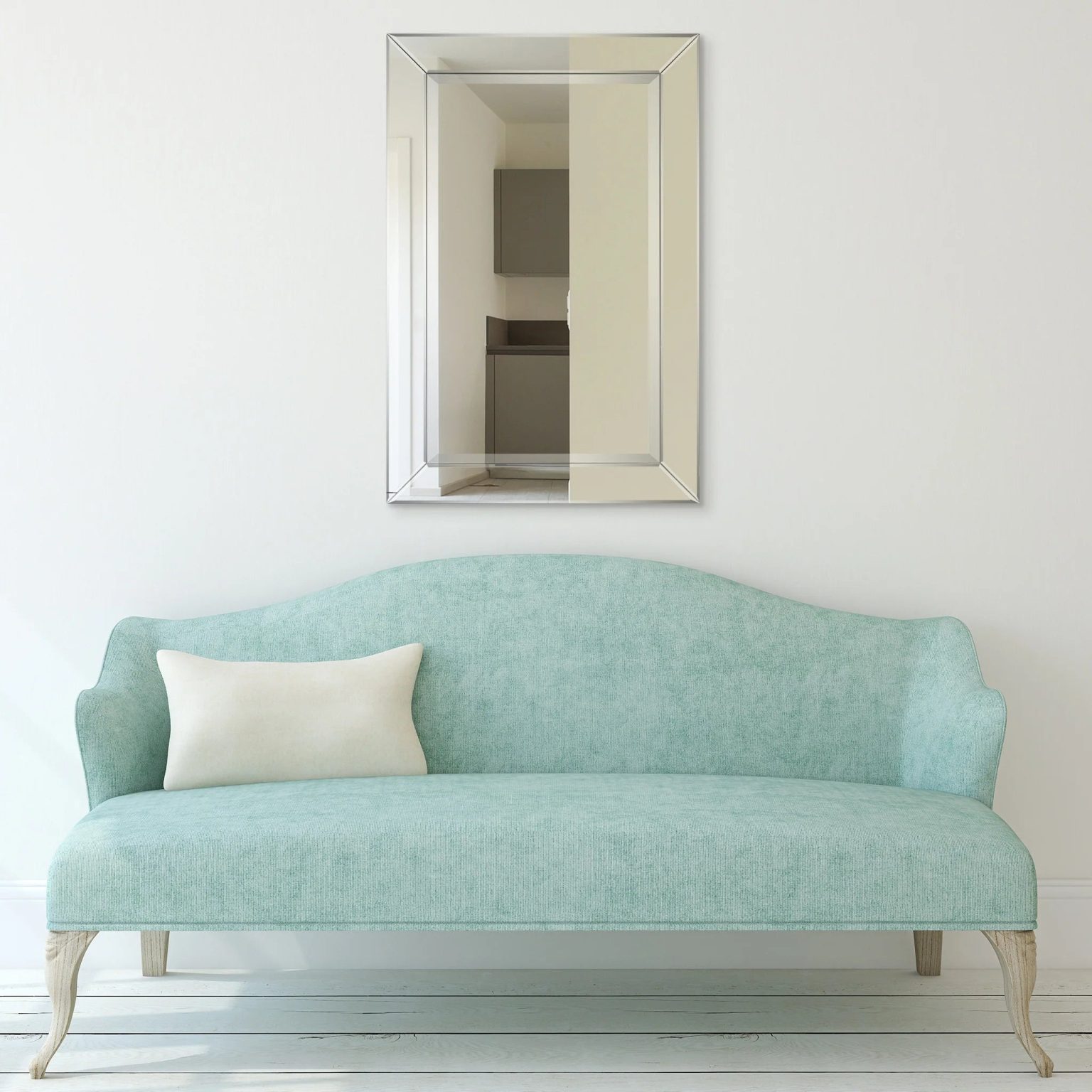 ZenVora Beveled Rectangular Clear HD Wall Mirror, Bathroom Vanity and Bedroom Mirror, 3 Sizes