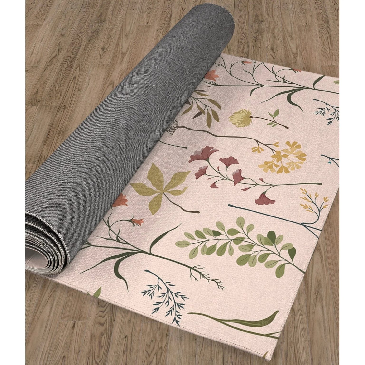 ZenVora Fall Botanical Floral Kitchen Mat, Decorative Anti Fatigue Non Slip Floor Rug for Kitchen and Home Decor