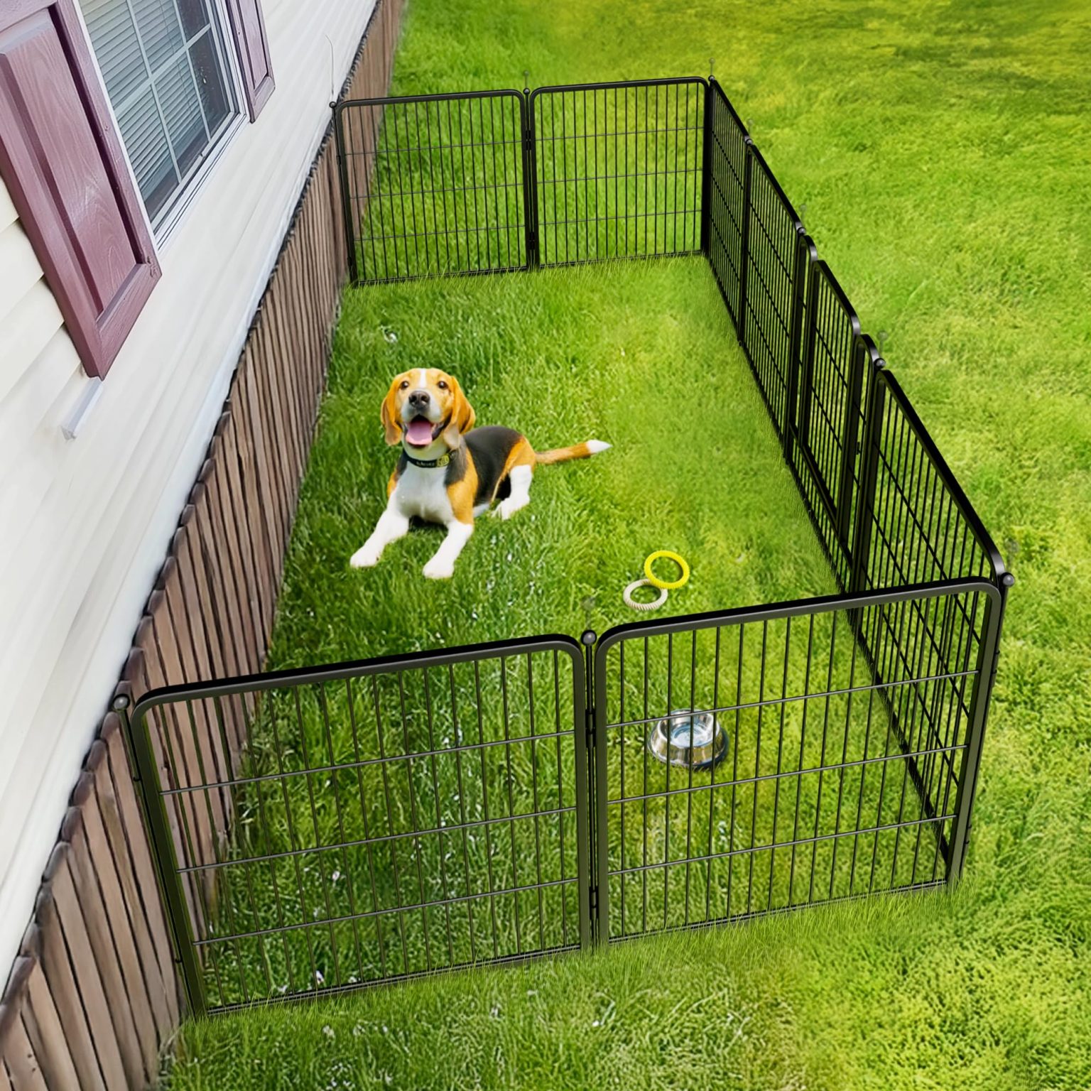 ZenVora 32" Dog Playpen for Small Dogs, Portable Indoor Outdoor Pet Exercise Pen for Puppies and Small Pets