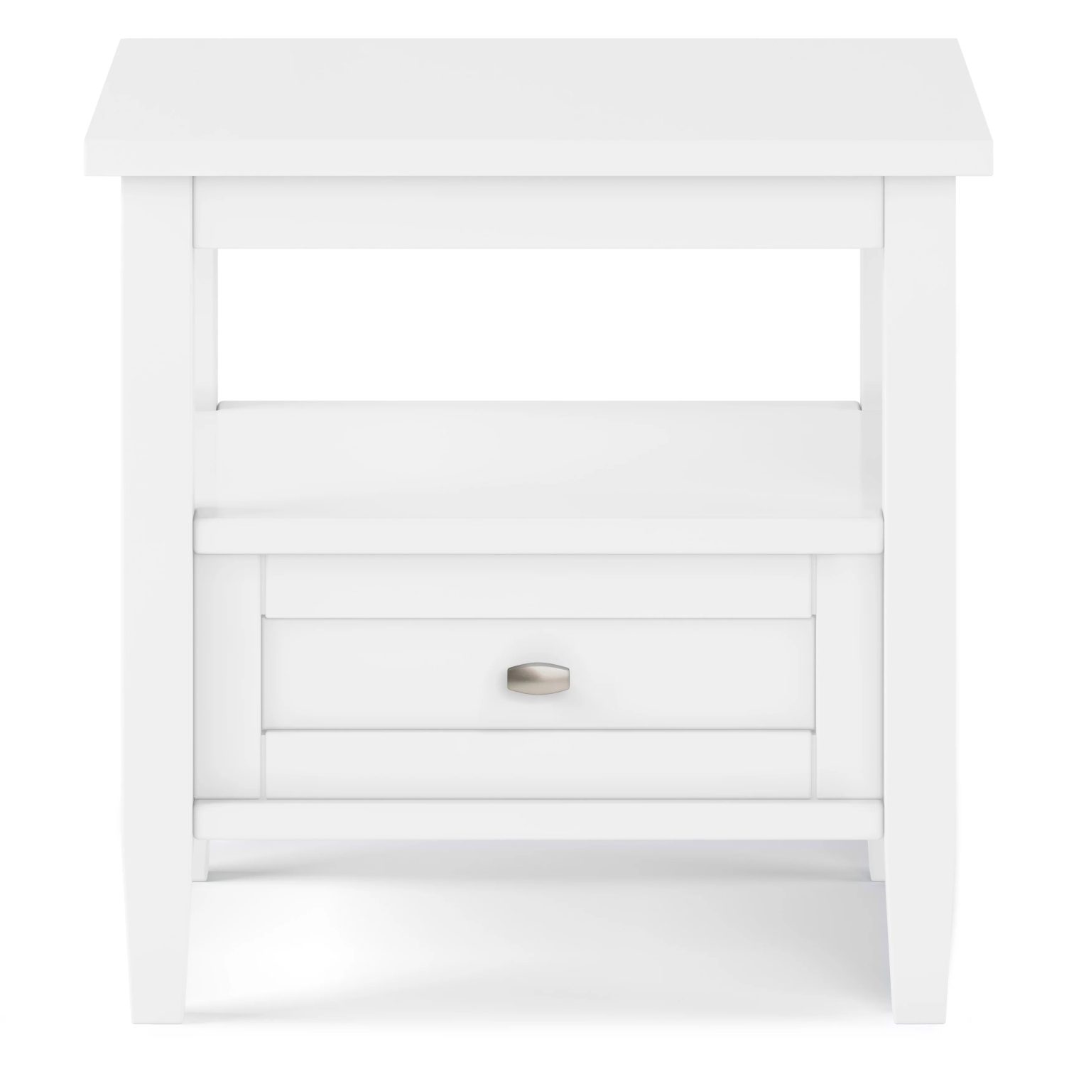 ZenVora 20 Inch Wide Solid Wood Rectangle End Table, Transitional Side Table