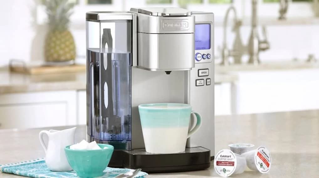 Single-Serve Coffee Maker with 72-Ounce Reservoir, Programmable Brewing and Hot Water Dispenser, Stainless Steel