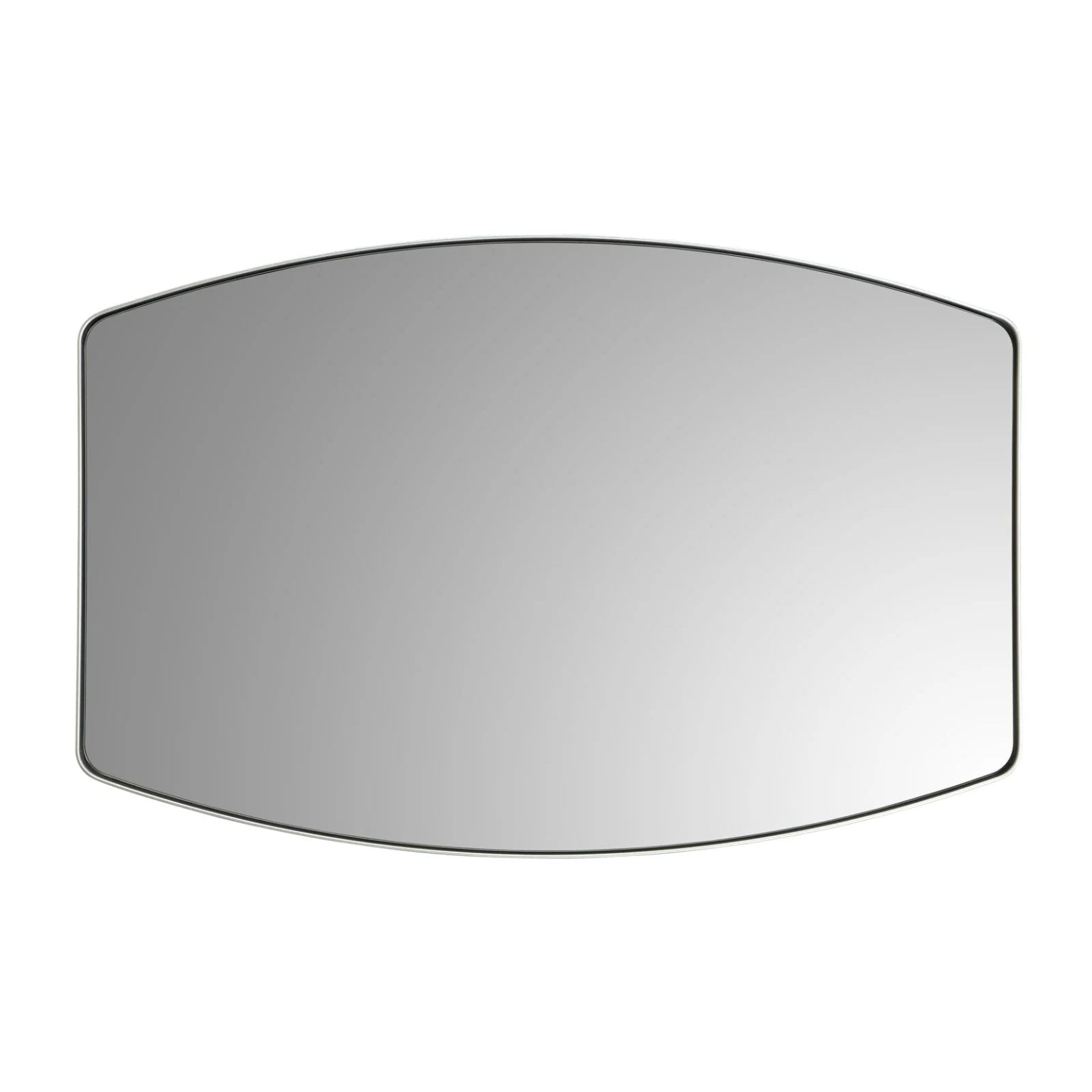 ZenVora Modern Oblong Metal Wall Mirror, Decorative Elongated Hanging Mirror for Living Room, Bedroom and Entryway