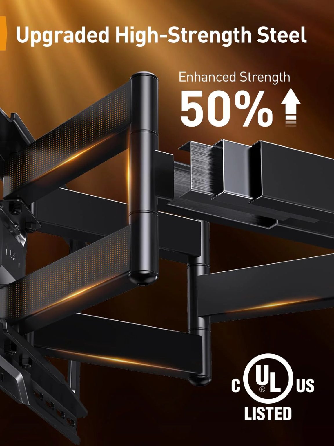 ZenVora UL Listed Full Motion TV Wall Mount for 42-90" TVs, Adjustable Swivel and Tilt Bracket for Flat Screen TVs