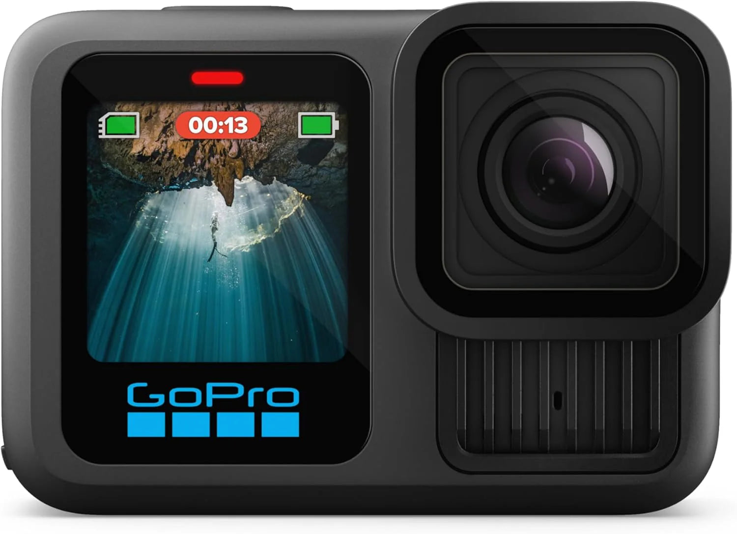 ZenVora Waterproof Action Camera, 5.3K 60FPS Video, 27MP Photos, Wide-Angle Lens Compatibility, Black