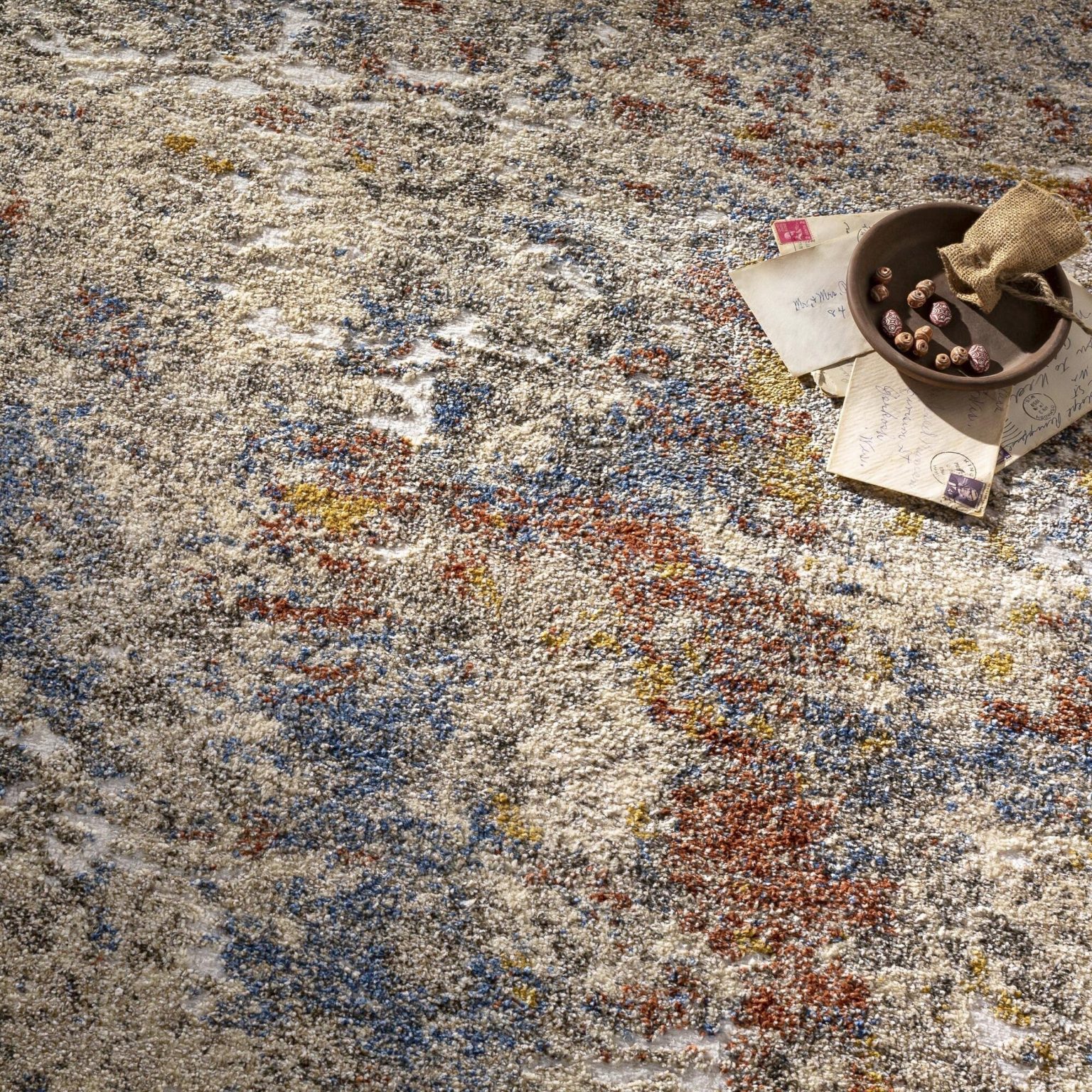 ZenVora Mid-Century Medallion Area Rug, Modern Decorative Pattern Rug for Living Room, Bedroom and Home Decor