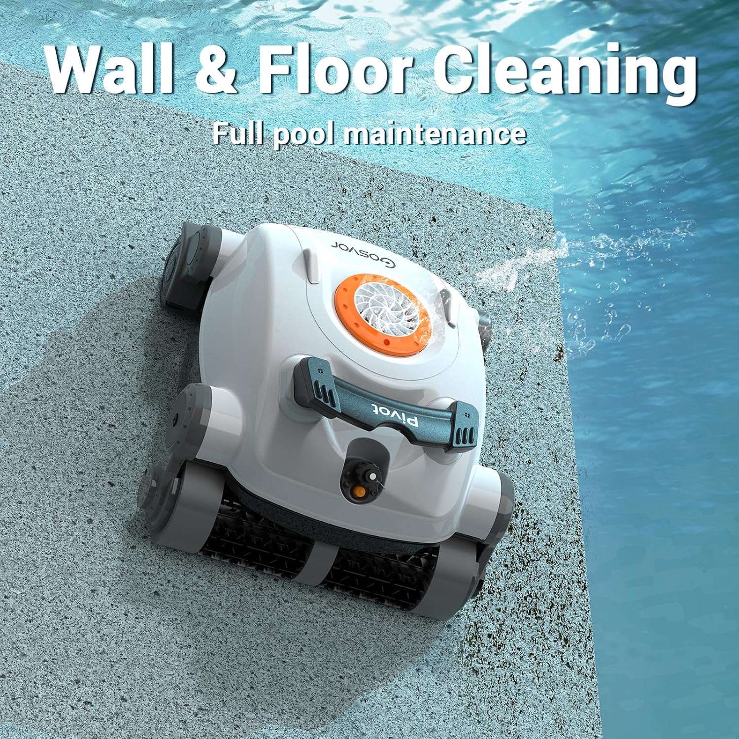 ZenVora Cordless Robotic Pool Cleaner, Automatic Wall Climbing Pool Vacuum for Swimming Pool Cleaning