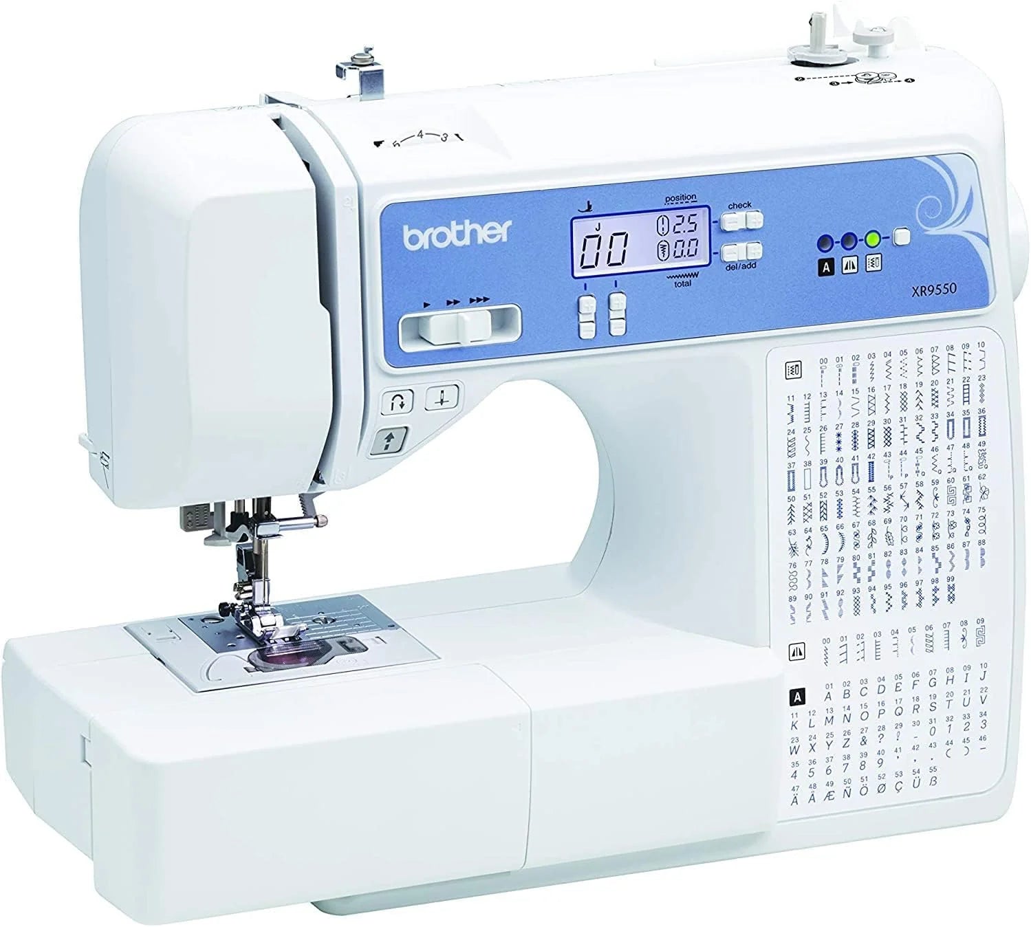 ZenVora Computerized Sewing and Quilting Machine, 165 Built-in Stitches, LCD Display, Wide Table, 8 Included Presser Feet, White, 20 x 12 x 17 Inches