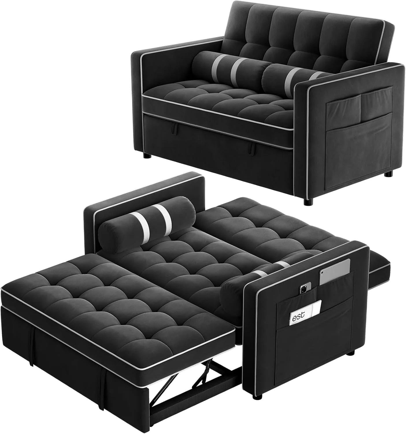 ZenVora 3-in-1 Convertible Sleeper Sofa Bed