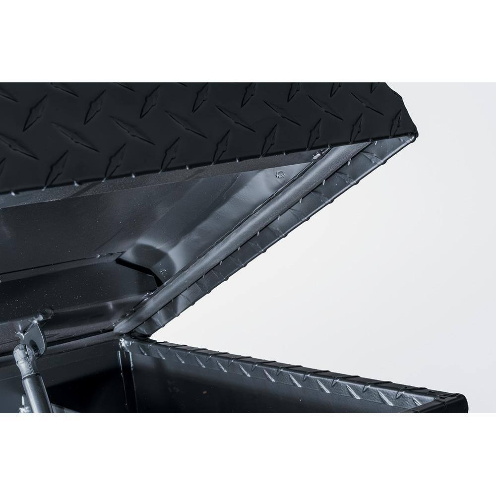ZenVora Aluminum Low Profile Saddle Truck Tool Box with Lock, Weather Seal & Sliding Tray for Toyota Tacoma