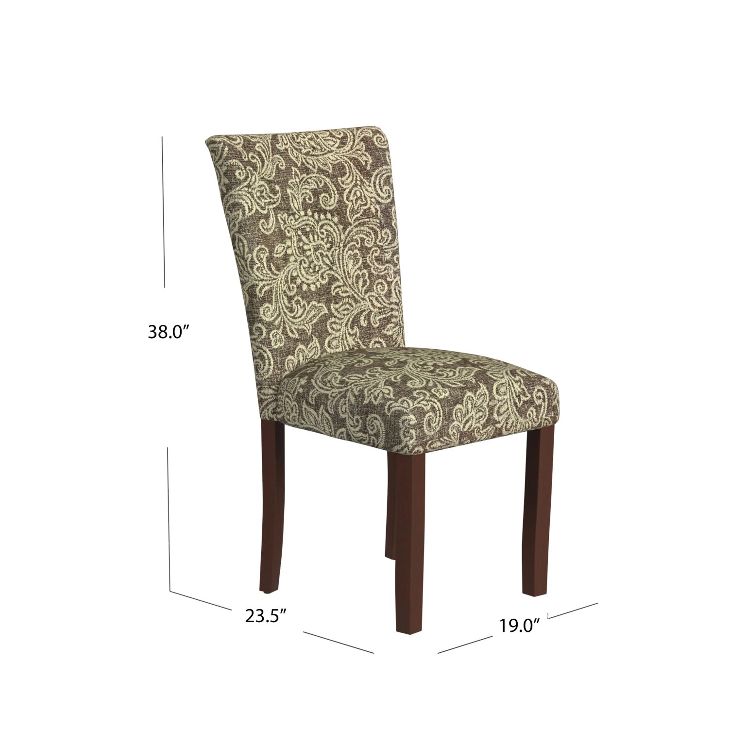 ZenVora Set of 2 Upholstered Medallion Dining Chairs, Comfortable Parsons Style Chairs for Kitchen and Dining Room