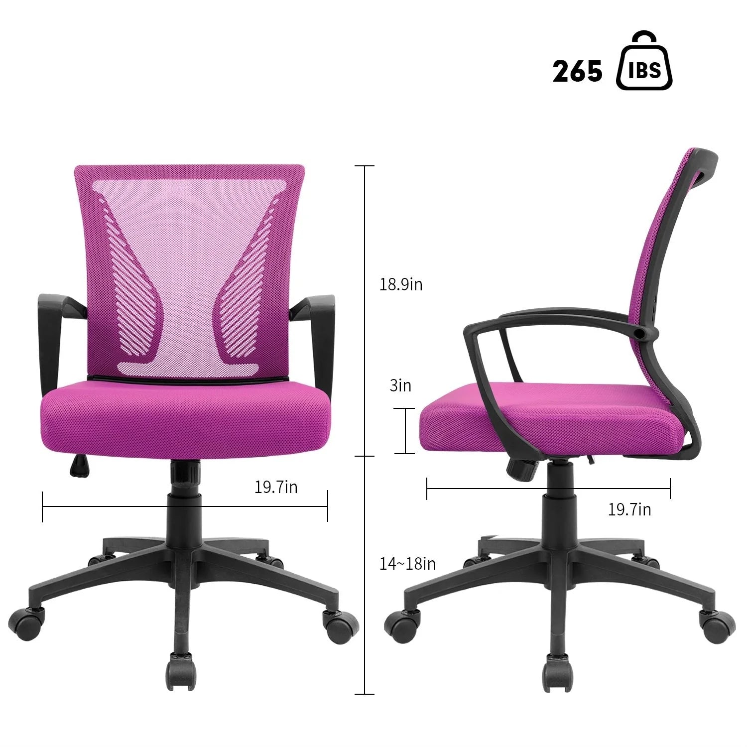 ZenVora Ergonomic Mesh Office Chair with Lumbar Support, Breathable Computer Desk Chair
