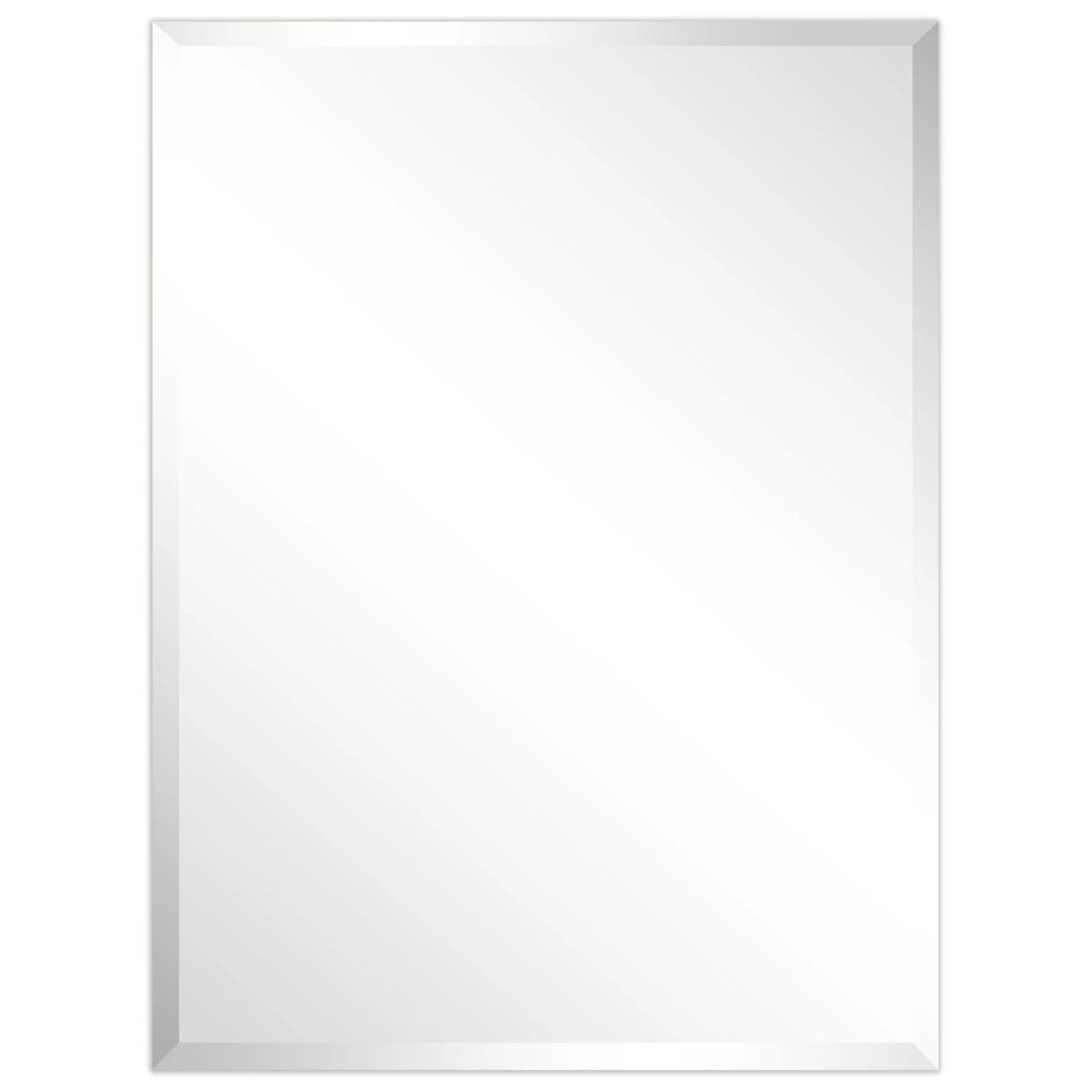ZenVora Frameless Beveled Prism Wall Mirror, Clear Square or Rectangular Decorative Mirror for Bathroom, Bedroom and Home Decor