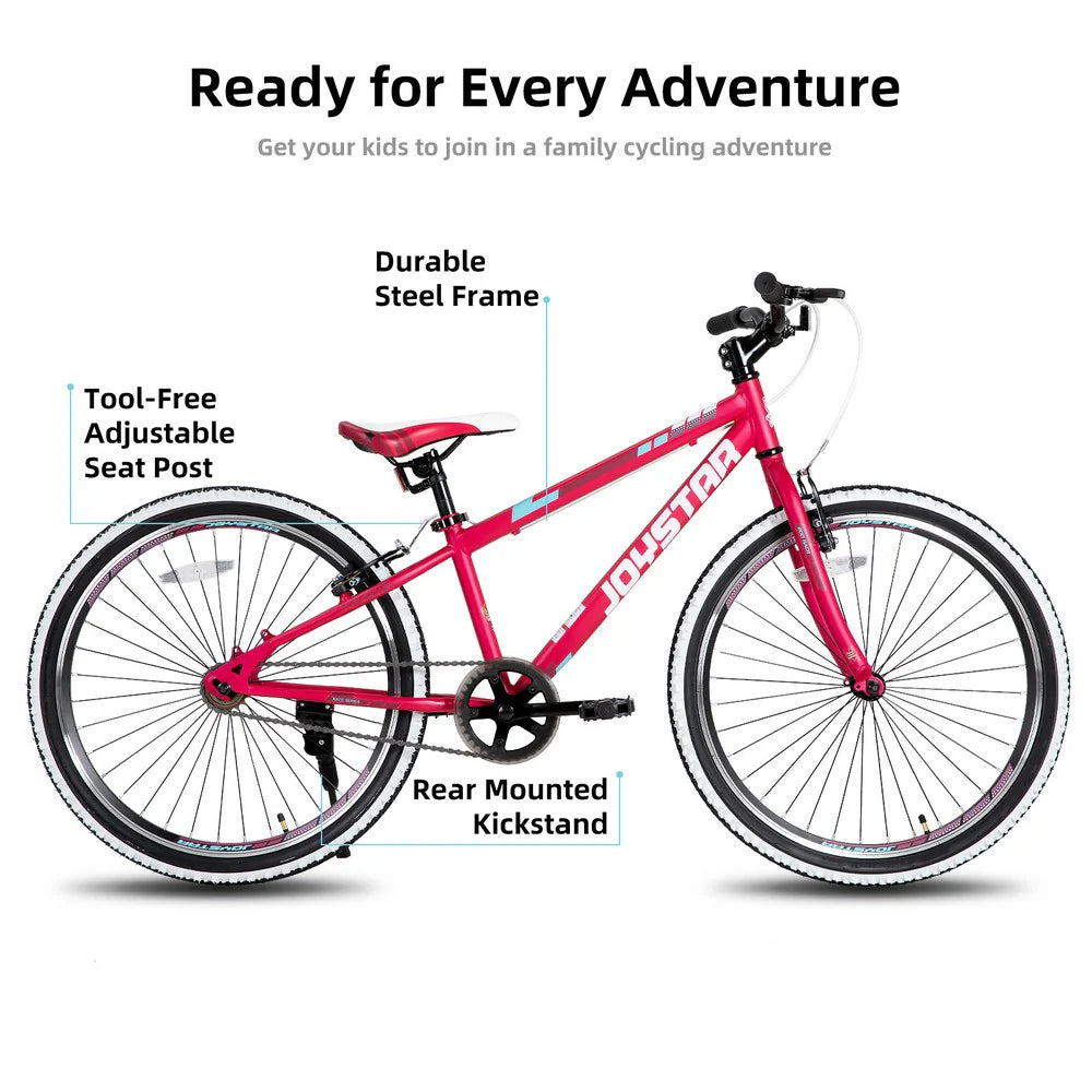 ZenVora 20-Inch/24-Inch Kids Mountain Bike, Single-Speed Bicycle