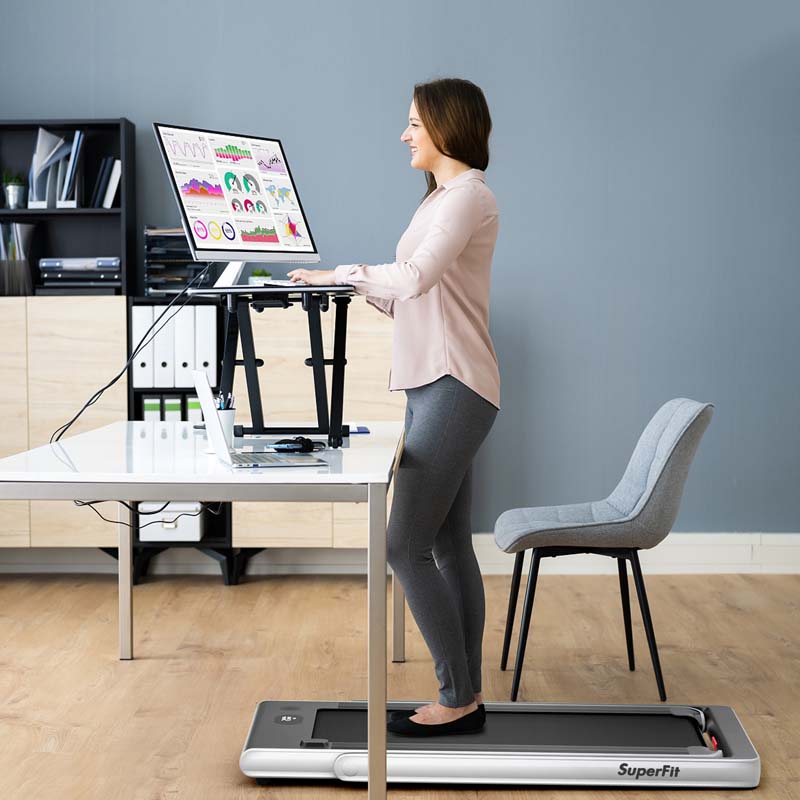 ZenVora 2-in-1 Folding Electric Treadmill, 2.25 HP, Under-Desk, with Dual Display and Smart App Control
