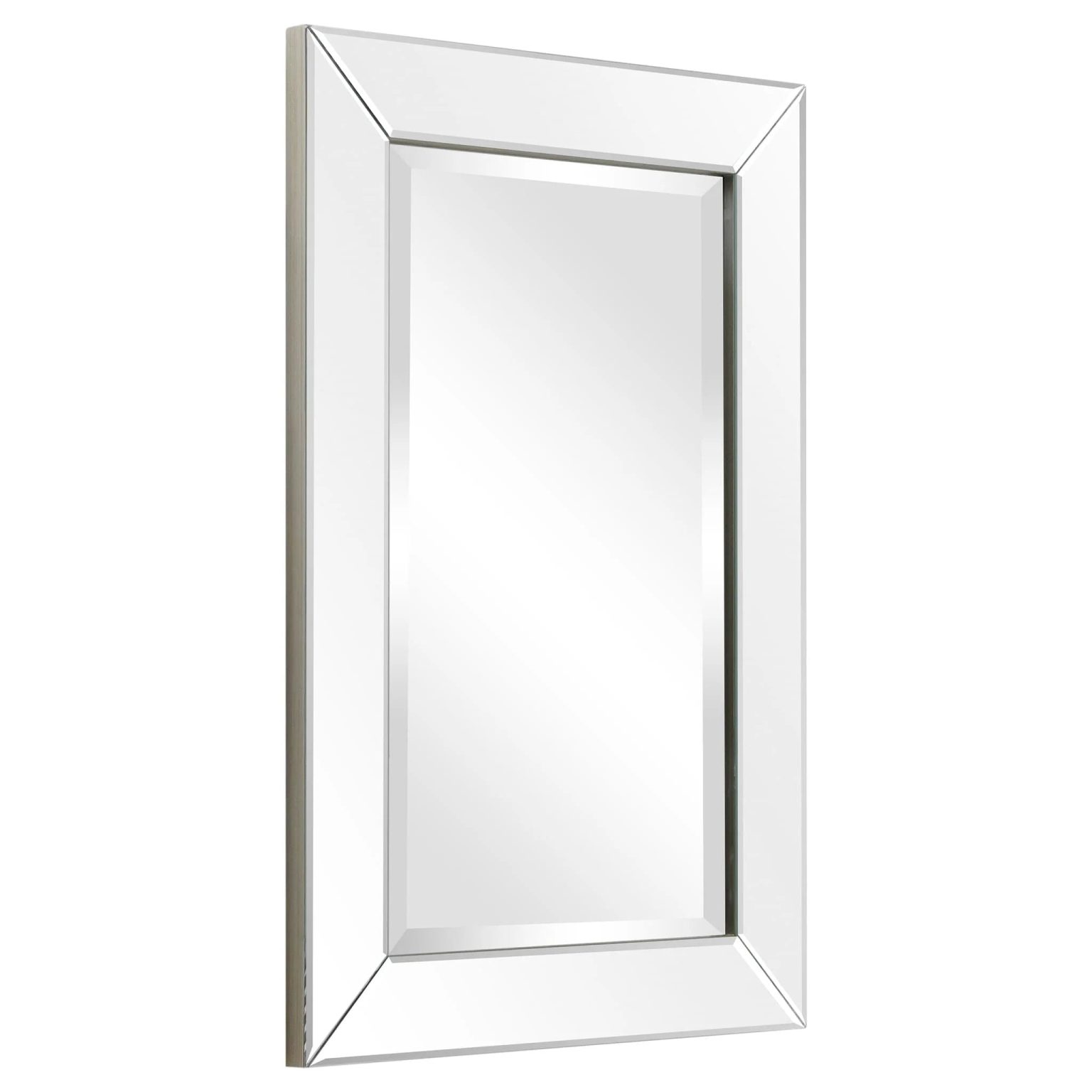 ZenVora Beveled Rectangular Clear HD Wall Mirror, Bathroom Vanity and Bedroom Mirror, 3 Sizes