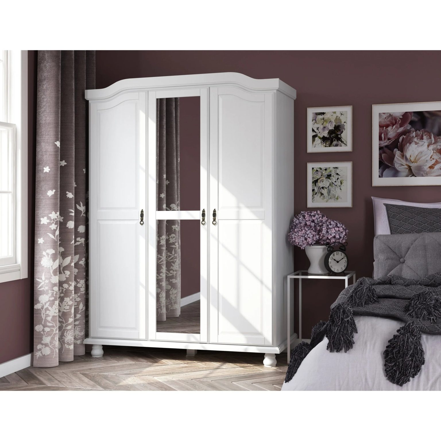 ZenVora Set of 4 Small Solid Wood Shelves for Wardrobe and Armoire Storage
