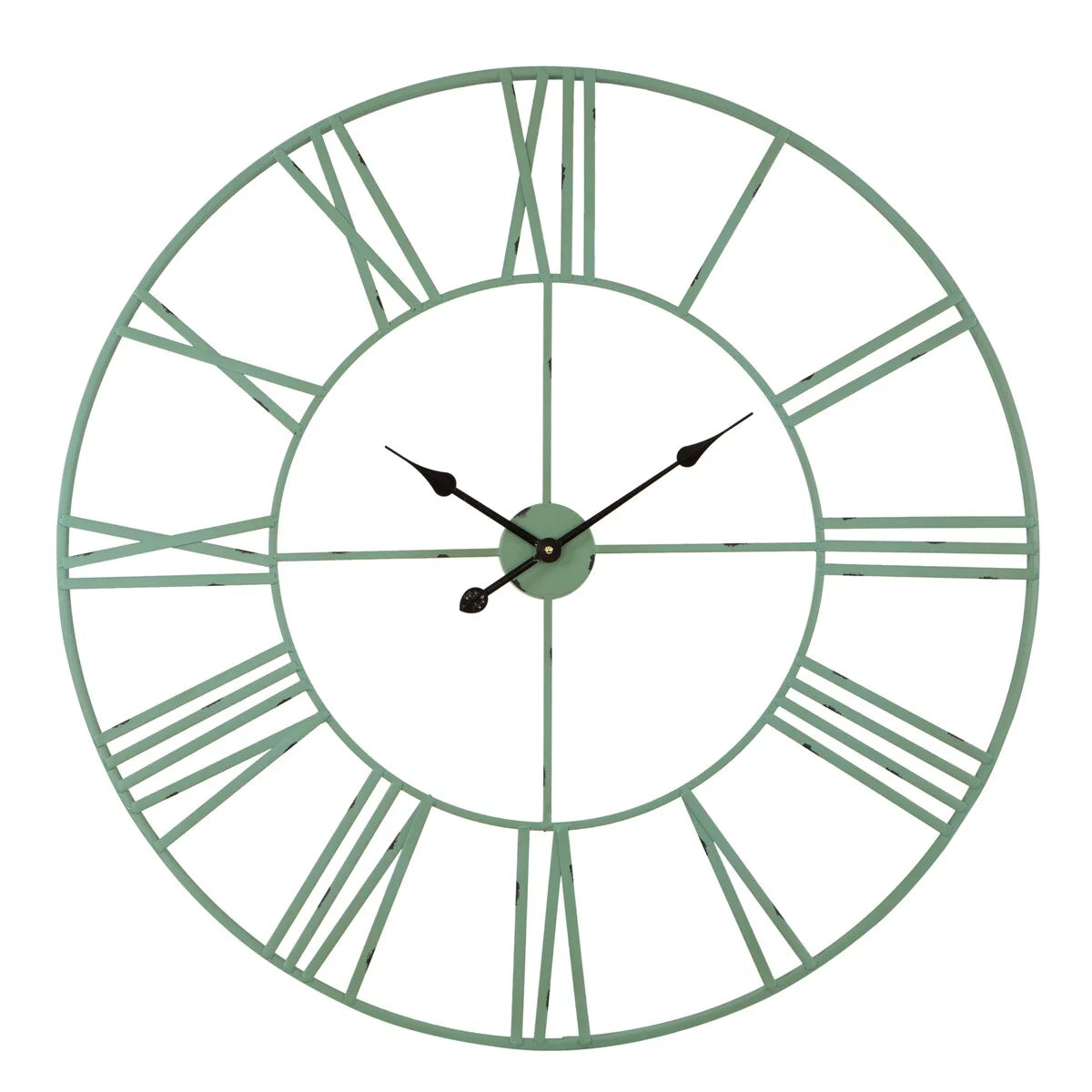 ZenVora Modern Round Metal Wall Clock, Decorative Circular Hanging Clock for Living Room, Bedroom and Office