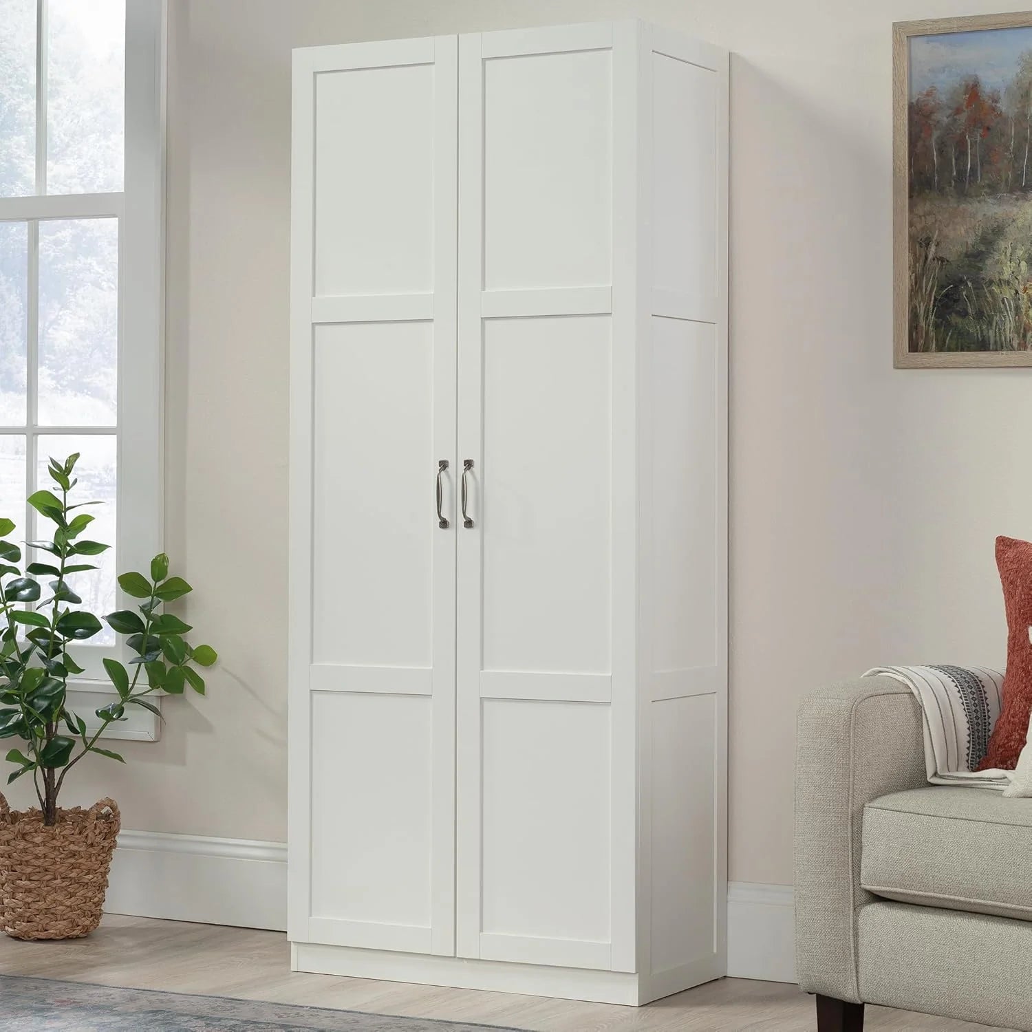 ZenVora Select Storage Cabinet/ Pantry cabinets, White finish