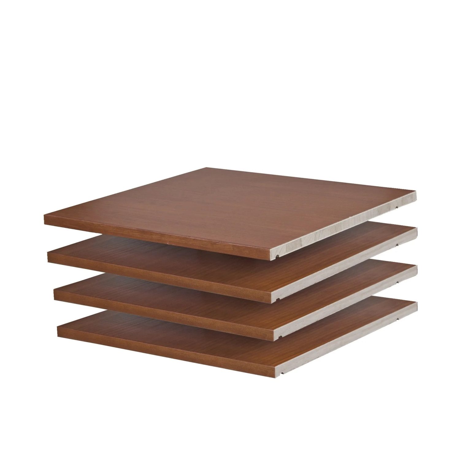 ZenVora Set of 4 Small Solid Wood Shelves for Wardrobe and Armoire Storage