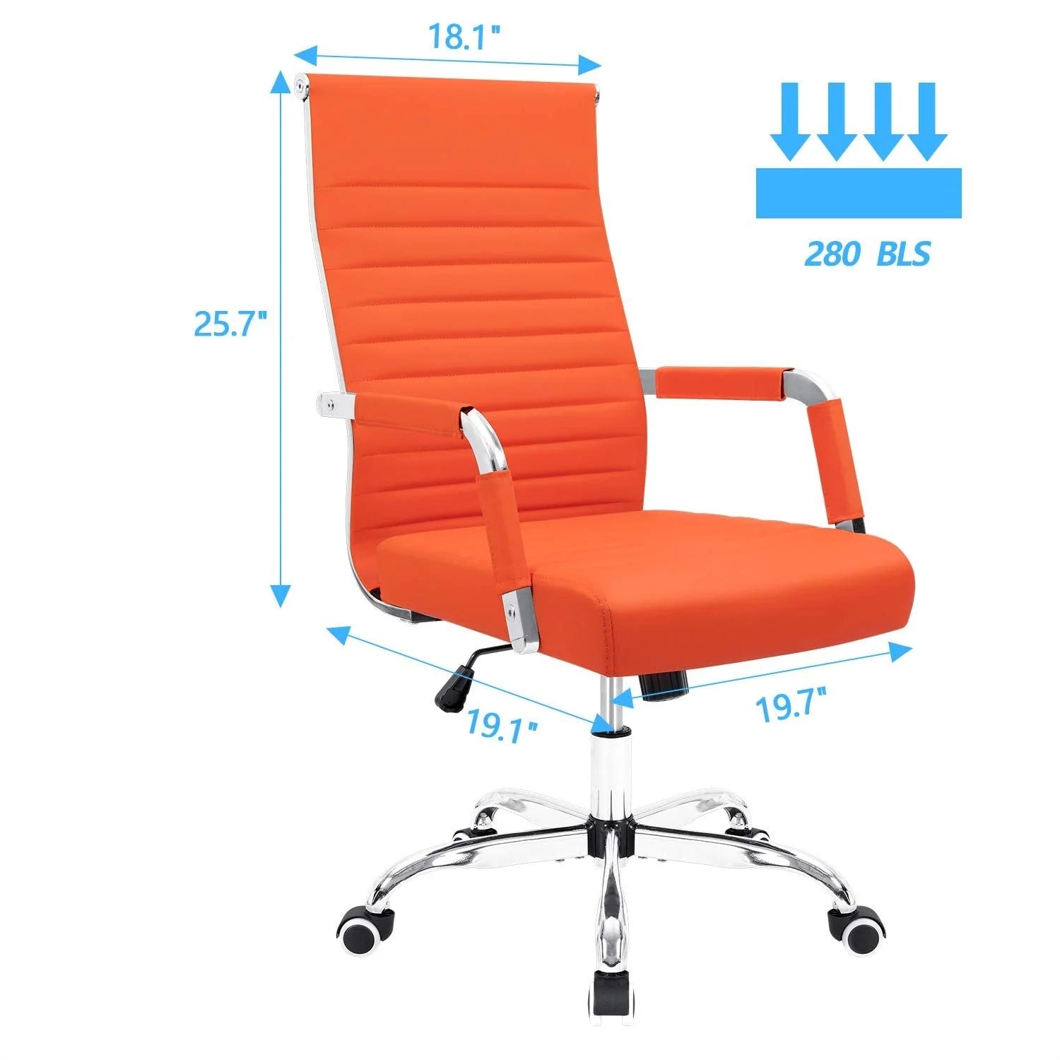 ZenVora Ergonomic Ribbed Office Chair, Modern Computer Desk Chair with Comfortable Upholstered Seat for Home and Office
