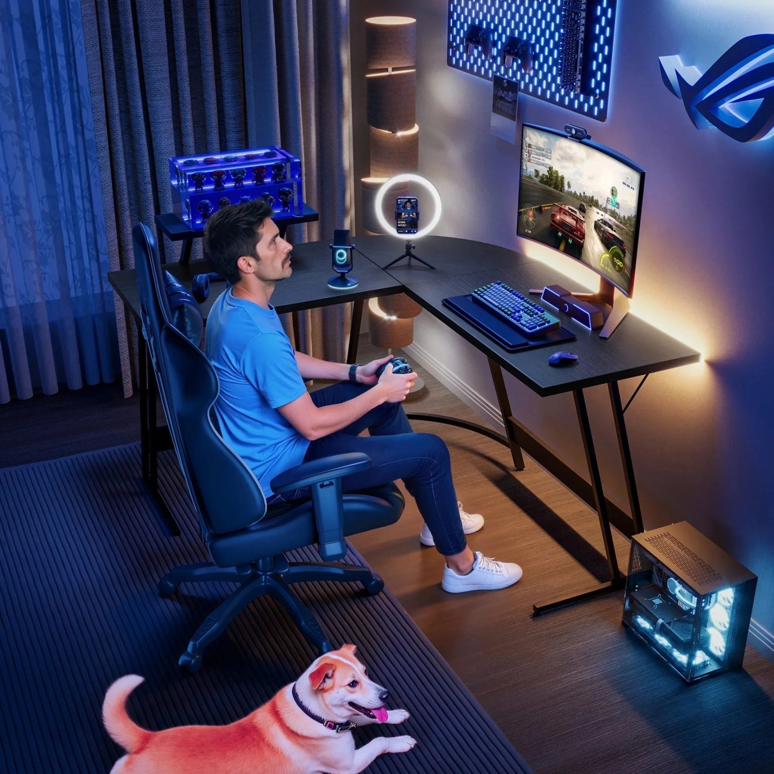 ZenVora L-Shaped Gaming Desk, Computer Corner Desk and Office Writing Desk for Home
