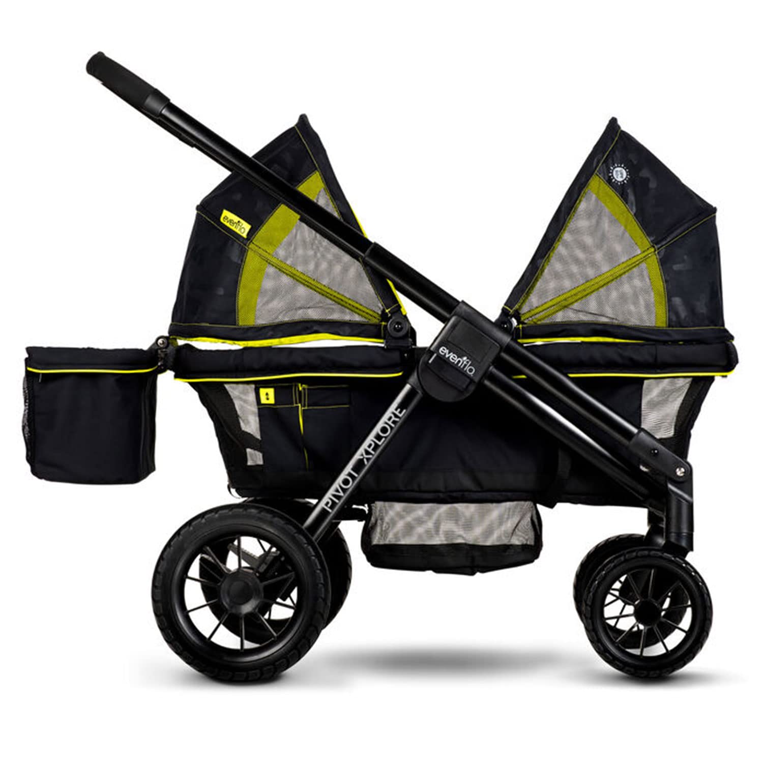 ZenVora 2-in-1 All-Terrain Baby Stroller Wagon with Canopy and Storage - Gray