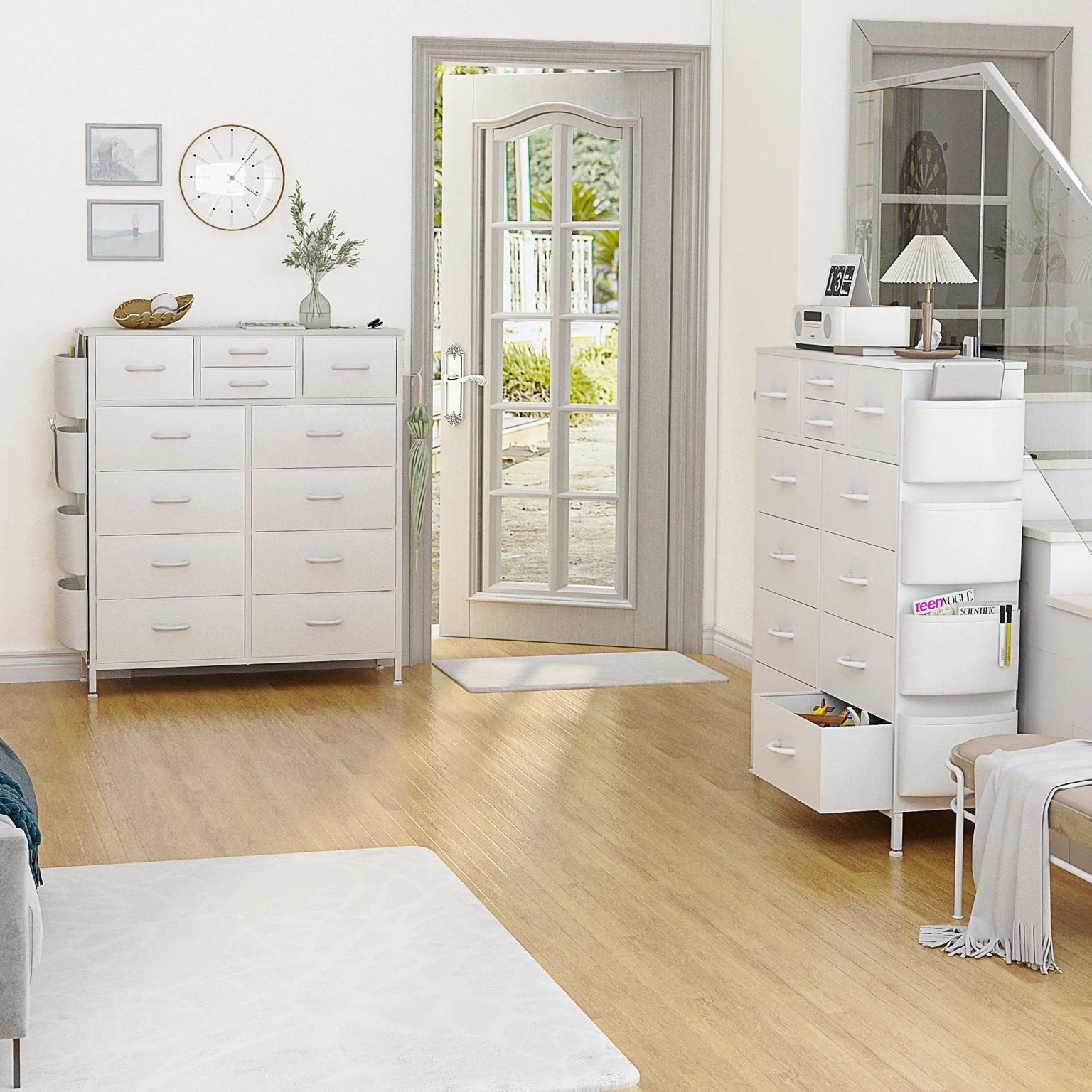 ZenVora 12 Drawer Fabric Dresser, Tall Bedroom Chest of Drawers with Storage