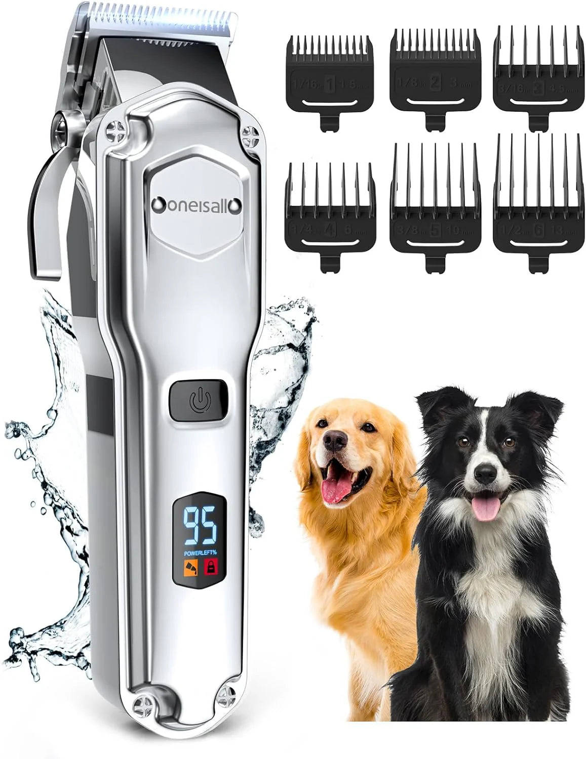 ZenVora Dog Clippers for Thick Heavy Coats, Professional Electric Pet Grooming Trimmer for Long Hair Dogs