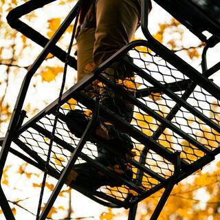 ZenVora Jumbo Jack Ladder Stand – Adjustable Shooting Rail, Large Platform, Mesh Seat