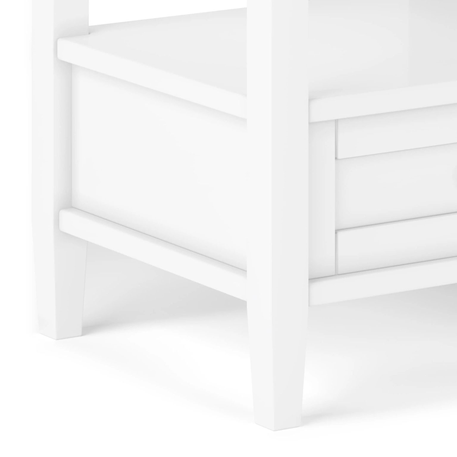 ZenVora 20 Inch Wide Solid Wood Rectangle End Table, Transitional Side Table