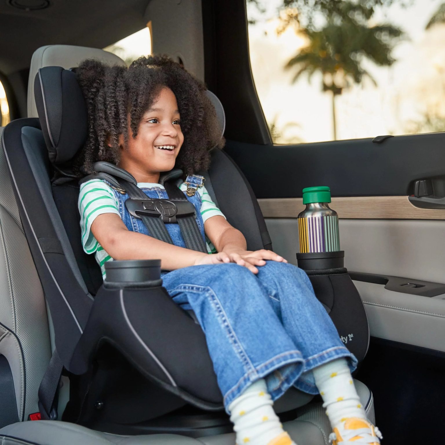 ZenVora 3-in-1 Slim Convertible Car Seat, All-in-One Infant Toddler Booster Seat, Rear & Forward Facing Child Safety Seat, Blue