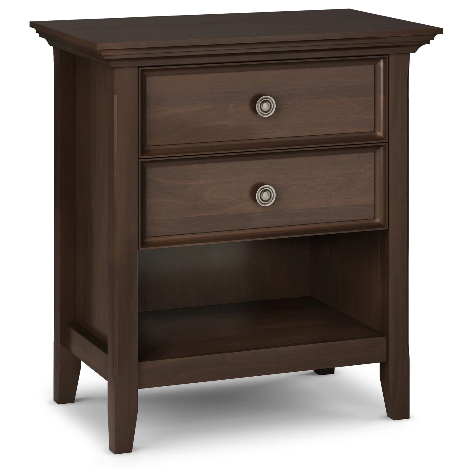 ZenVora 24 Inch Wide Solid Wood Nightstand, Bedside Table and Bedroom End Table