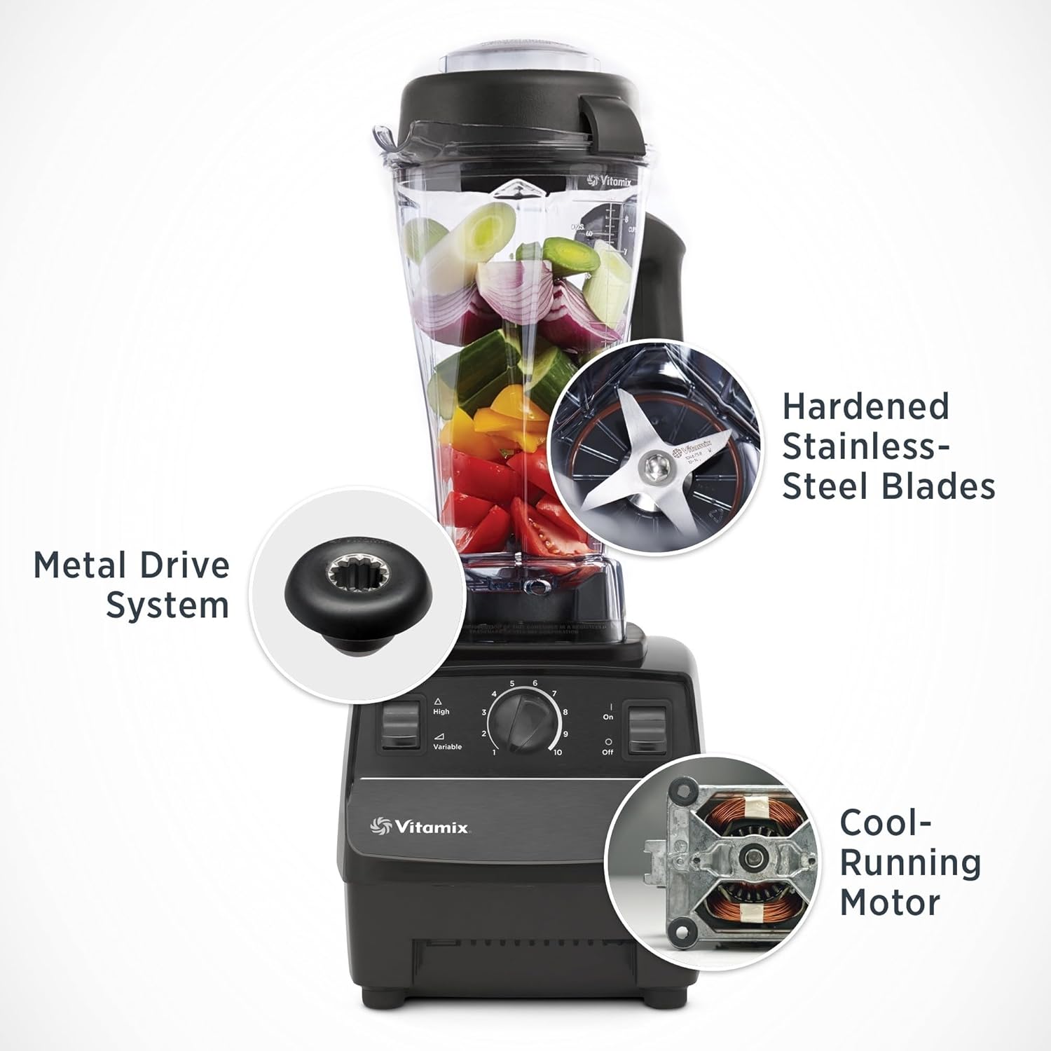 ZenVora Blender with 64-Oz. Container, Self-Cleaning, Black
