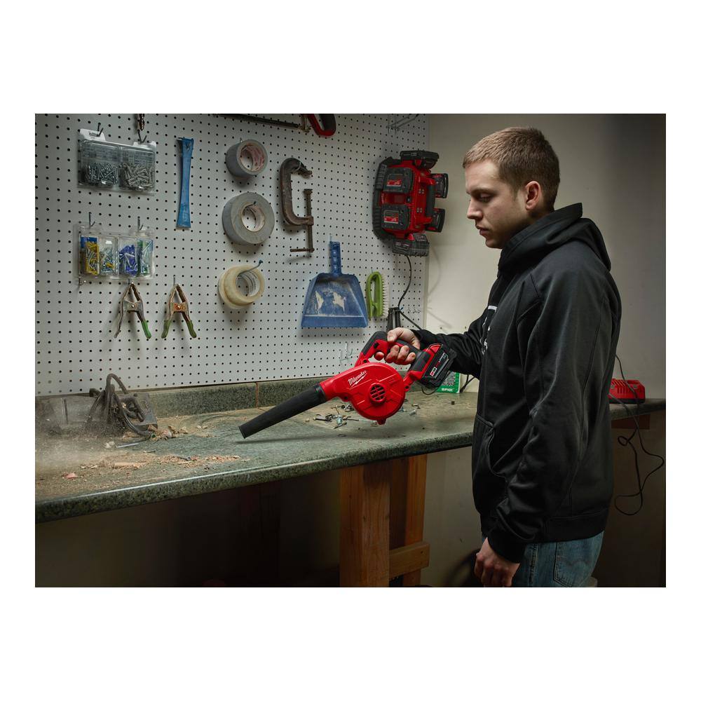 ZenVora 18V Lithium-Ion Cordless Compact Blower with 5.0Ah Battery and Charger