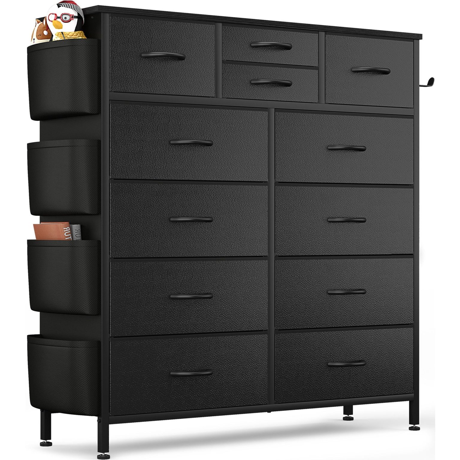 ZenVora 12 Drawer Fabric Dresser, Tall Bedroom Chest of Drawers with Storage