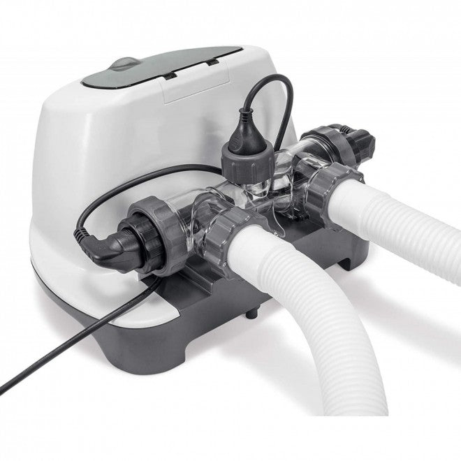 ZenVora Saltwater Pool Chlorine System with E.C.O. Technology for Above-Ground Pools up to 15,000 Gallons, 110-120V with GFCI
