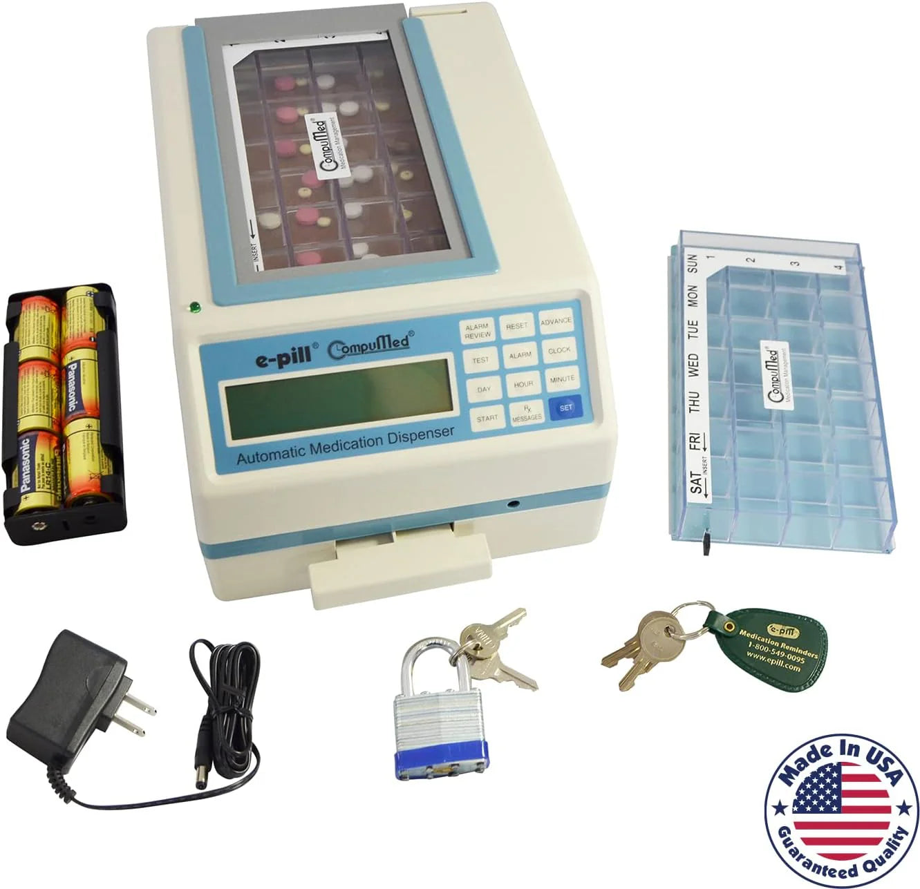 ZenVora Tamper-Resistant Automatic Pill Dispenser, AC Powered