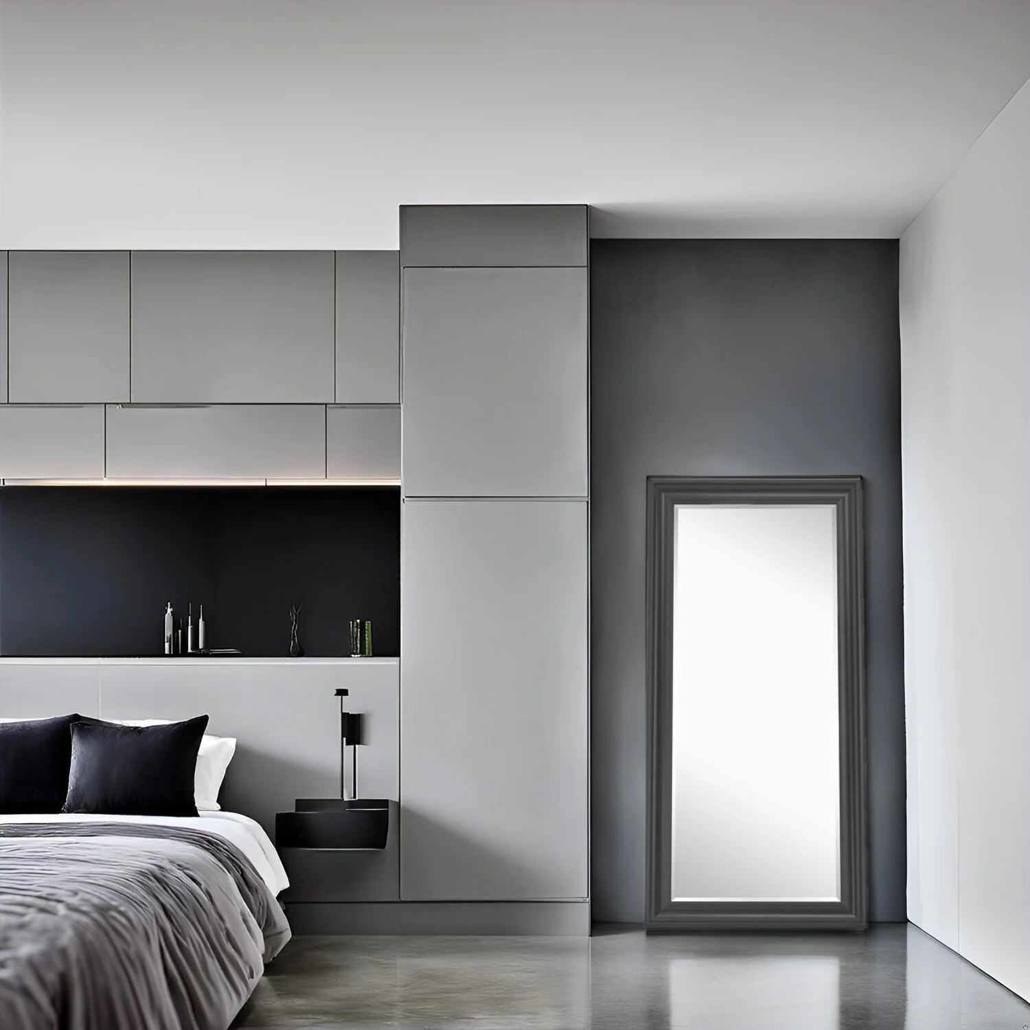 ZenVora Tall Full Length Mirror, Oversized Rectangle Full Body Wall Mounted Mirror with Smooth Faux Wood Frame