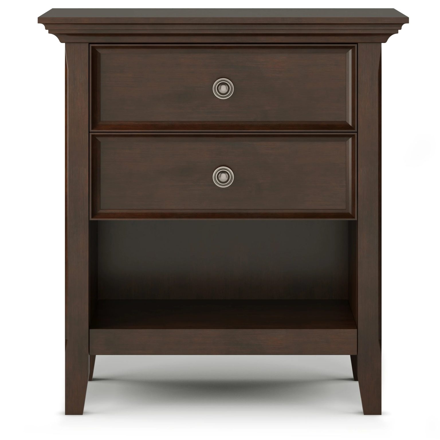 ZenVora 24 Inch Wide Solid Wood Nightstand, Bedside Table and Bedroom End Table