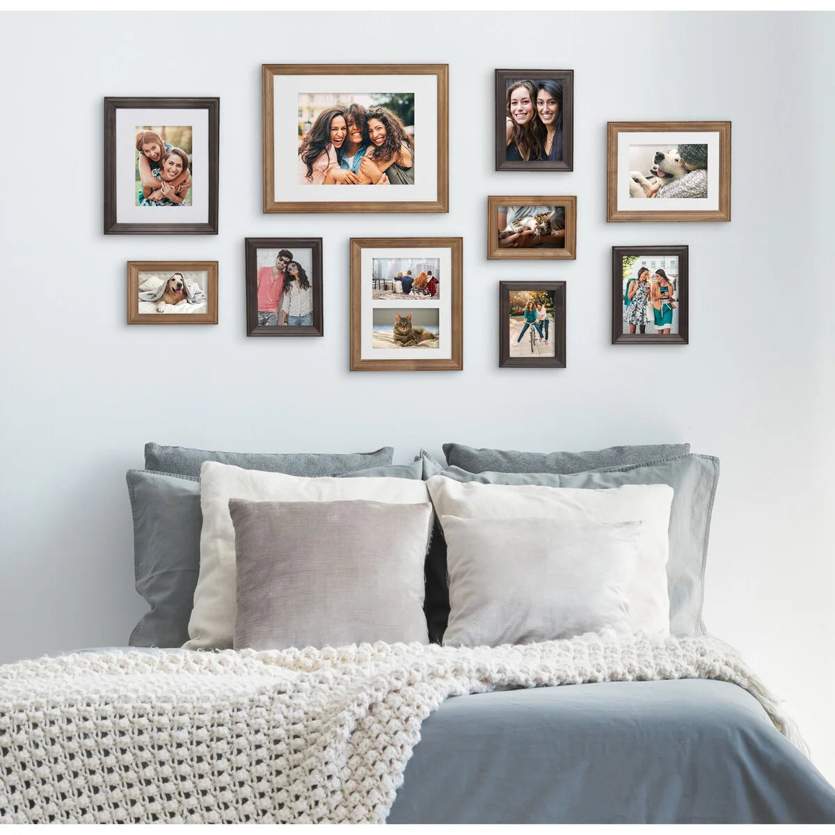 ZenVora 10-Piece Wood Gallery Wall Picture Frame Set, Decorative Photo Display Frames for Living Room, Bedroom and Home Decor