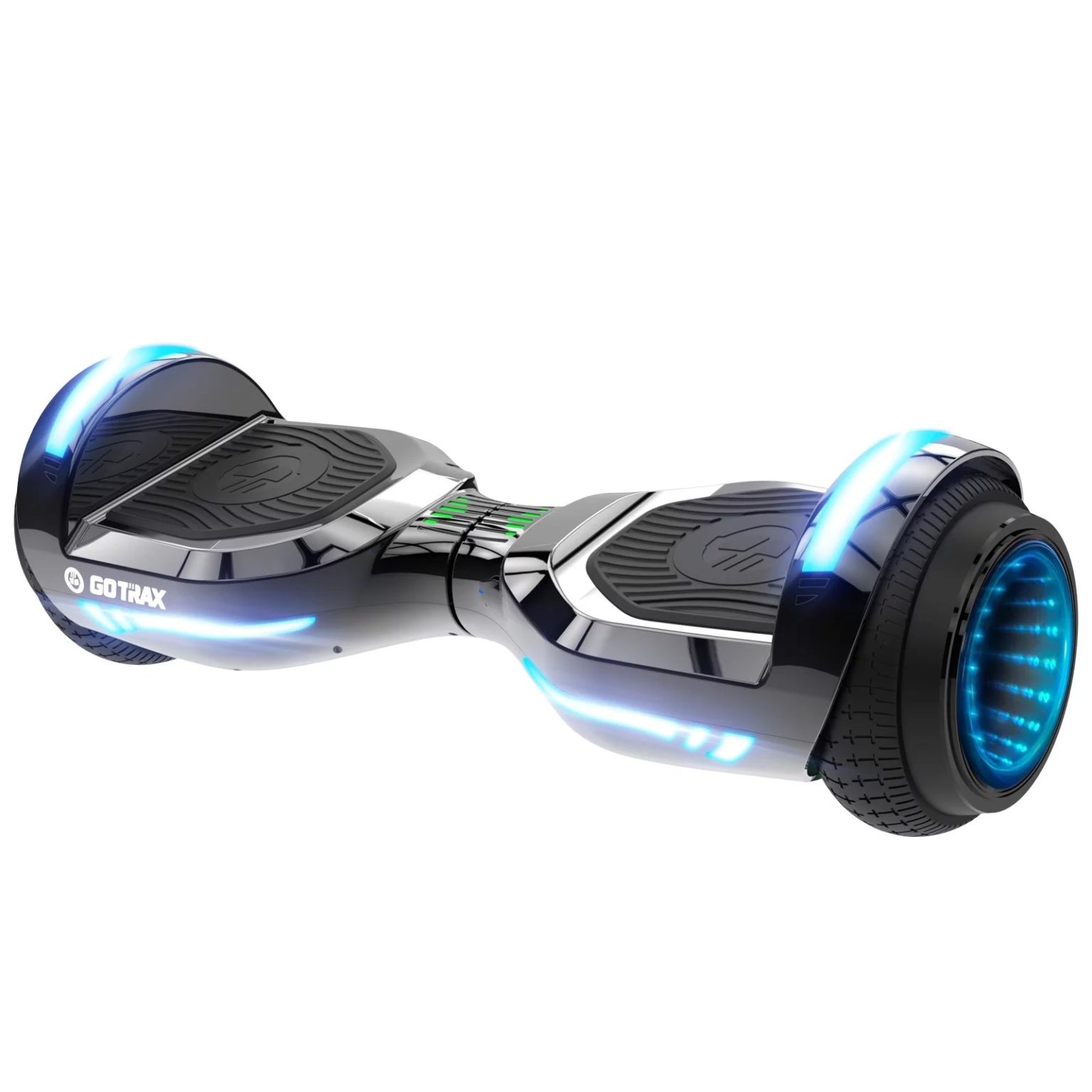 ZenVora Bluetooth Self-Balancing Hoverboard, 6.5-Inch Wheels, 7-Color Lights, 44-176 Lb. Capacity, Silver