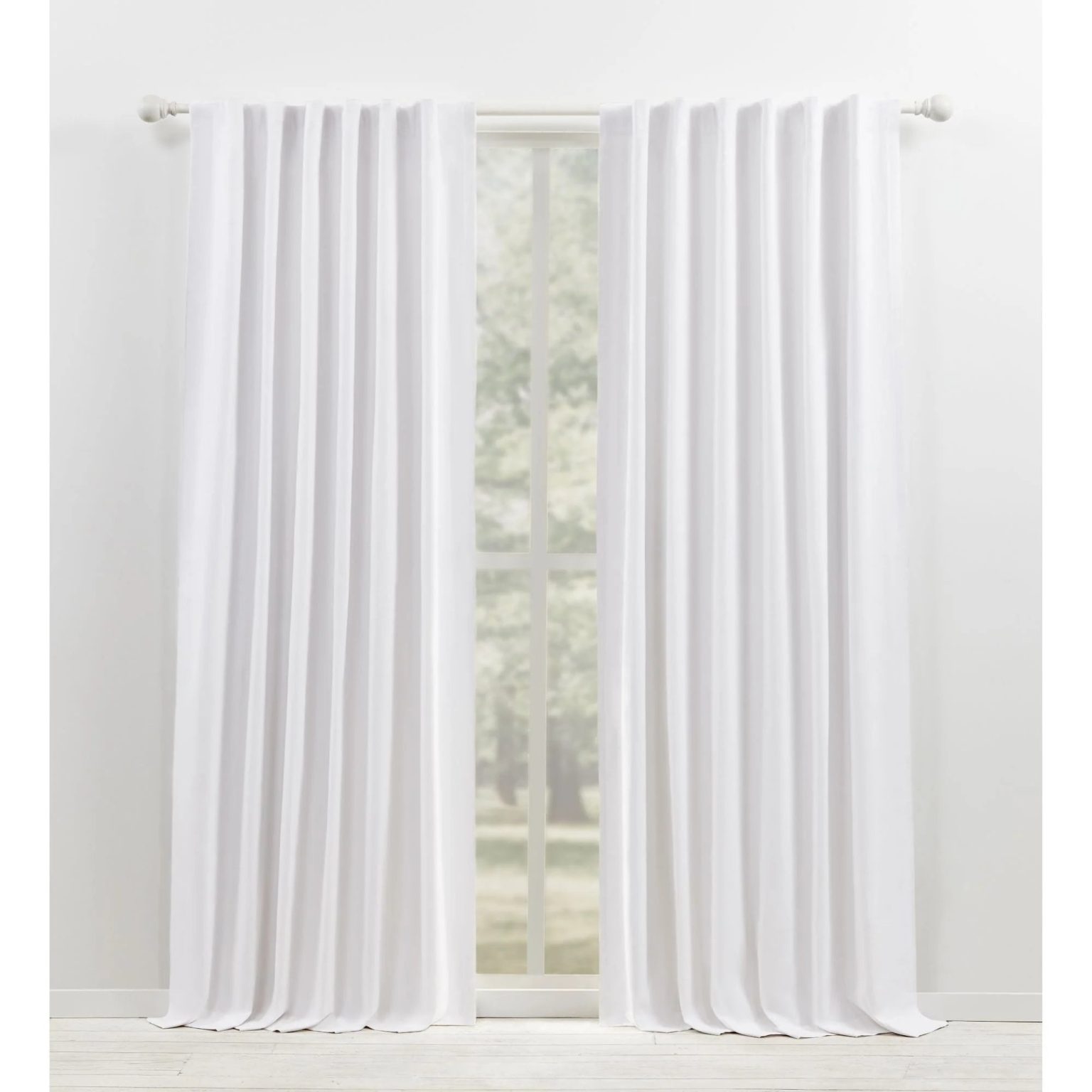 ZenVora Blackout Single Curtain Panel, Back Tab and Rod Pocket Window Curtain