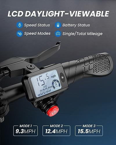 ZenVora 450W Electric Scooter with Seat, 22-Mile Range