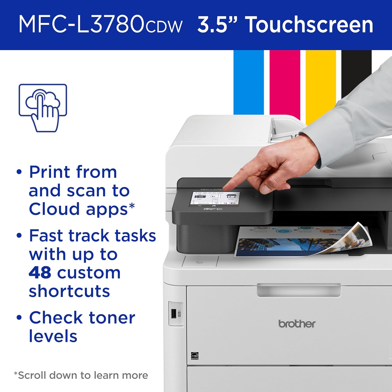 ZenVora All-In-One Wireless Color Printer with Fast Printing, Scanning, Copying and Faxing