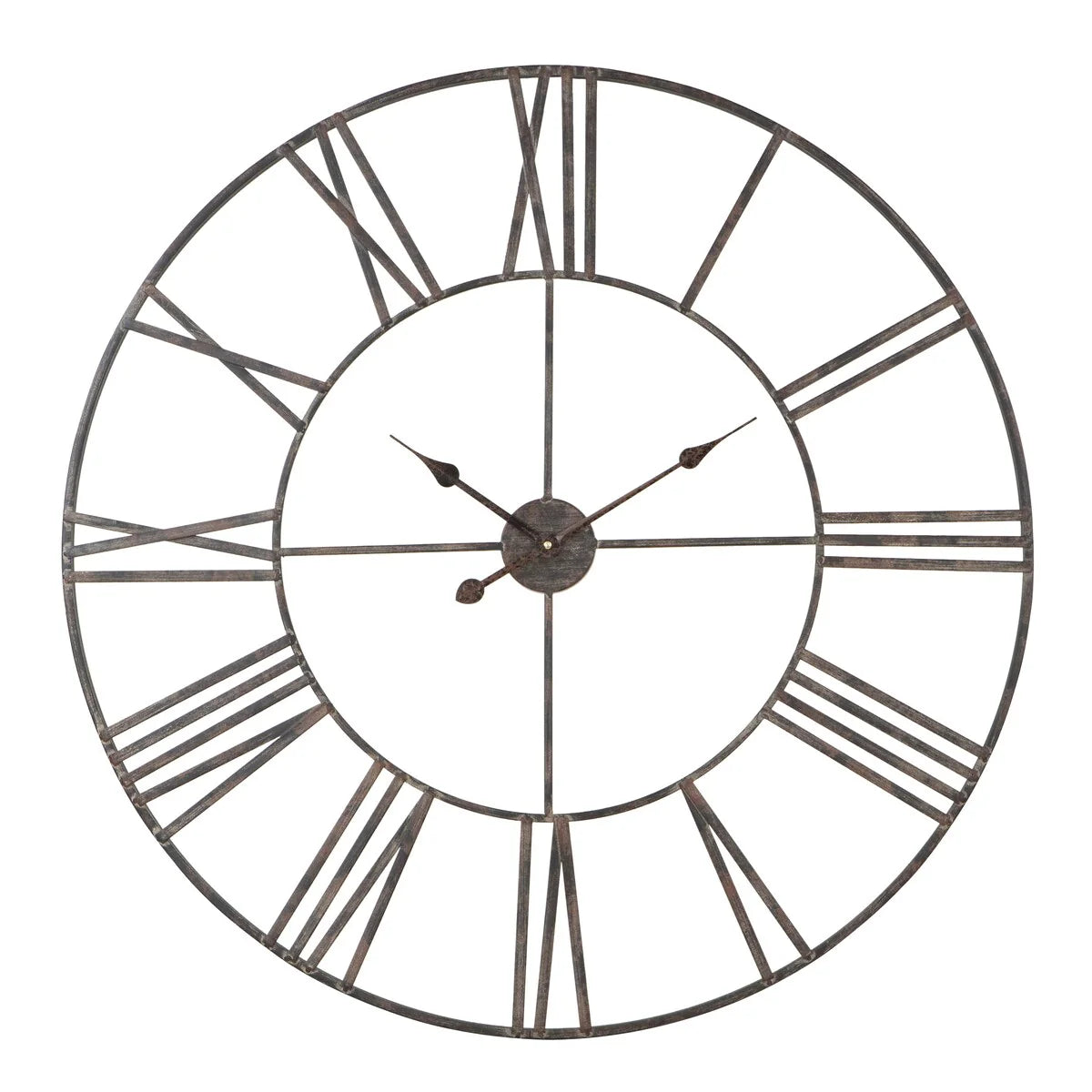ZenVora Modern Round Metal Wall Clock, Decorative Circular Hanging Clock for Living Room, Bedroom and Office
