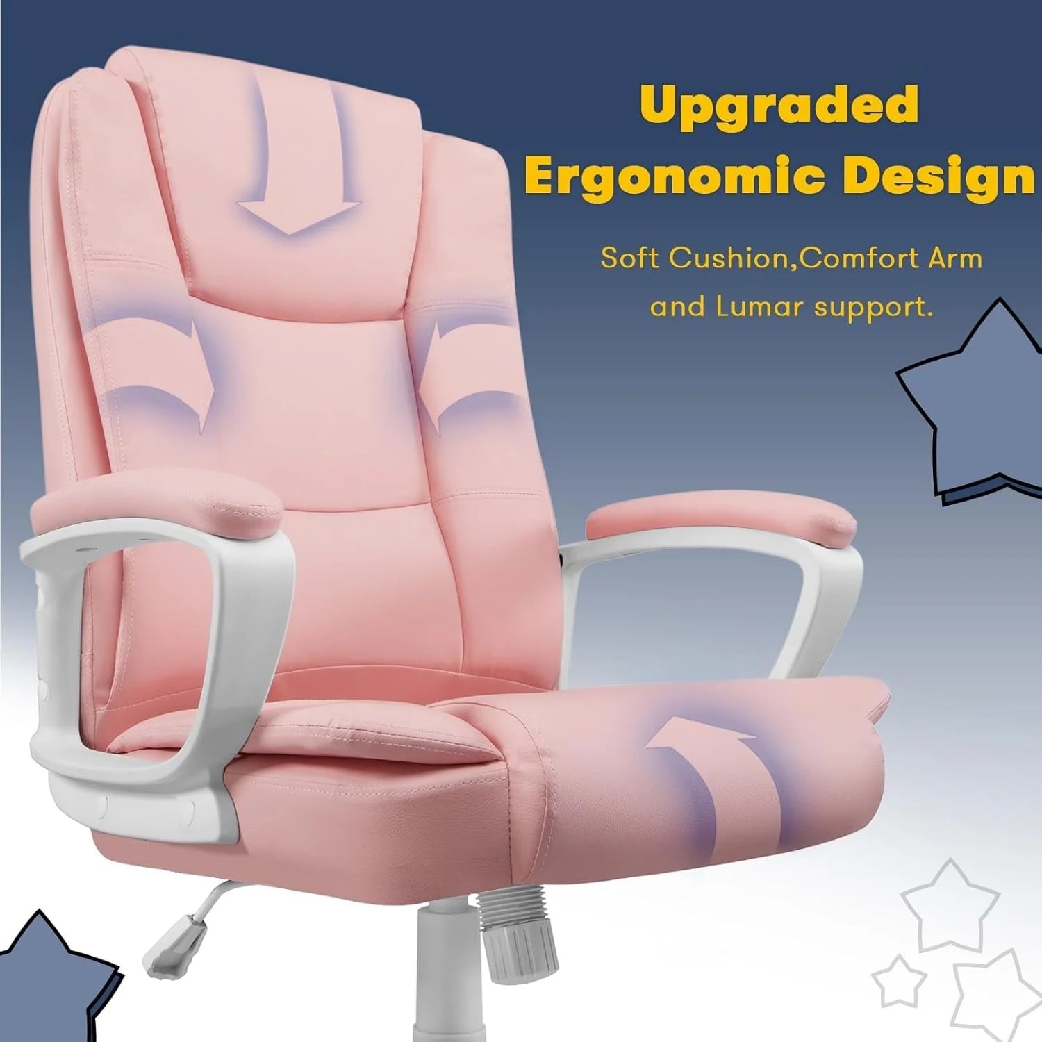 ZenVora Big and Tall Executive Office Chair, High Back Ergonomic Leather Chair, 400 lb Capacity