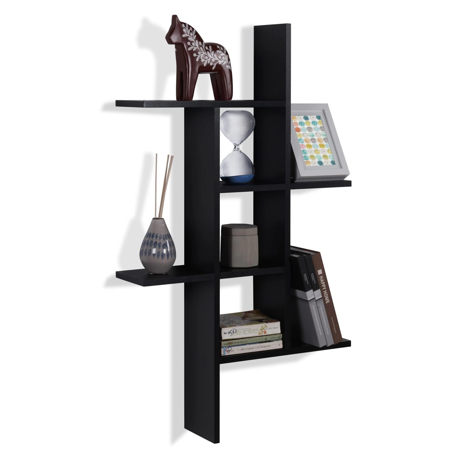 ZenVora Cantilever Floating Wall Shelf, Modern Decorative Display Shelf for Living Room, Bedroom and Home Storage
