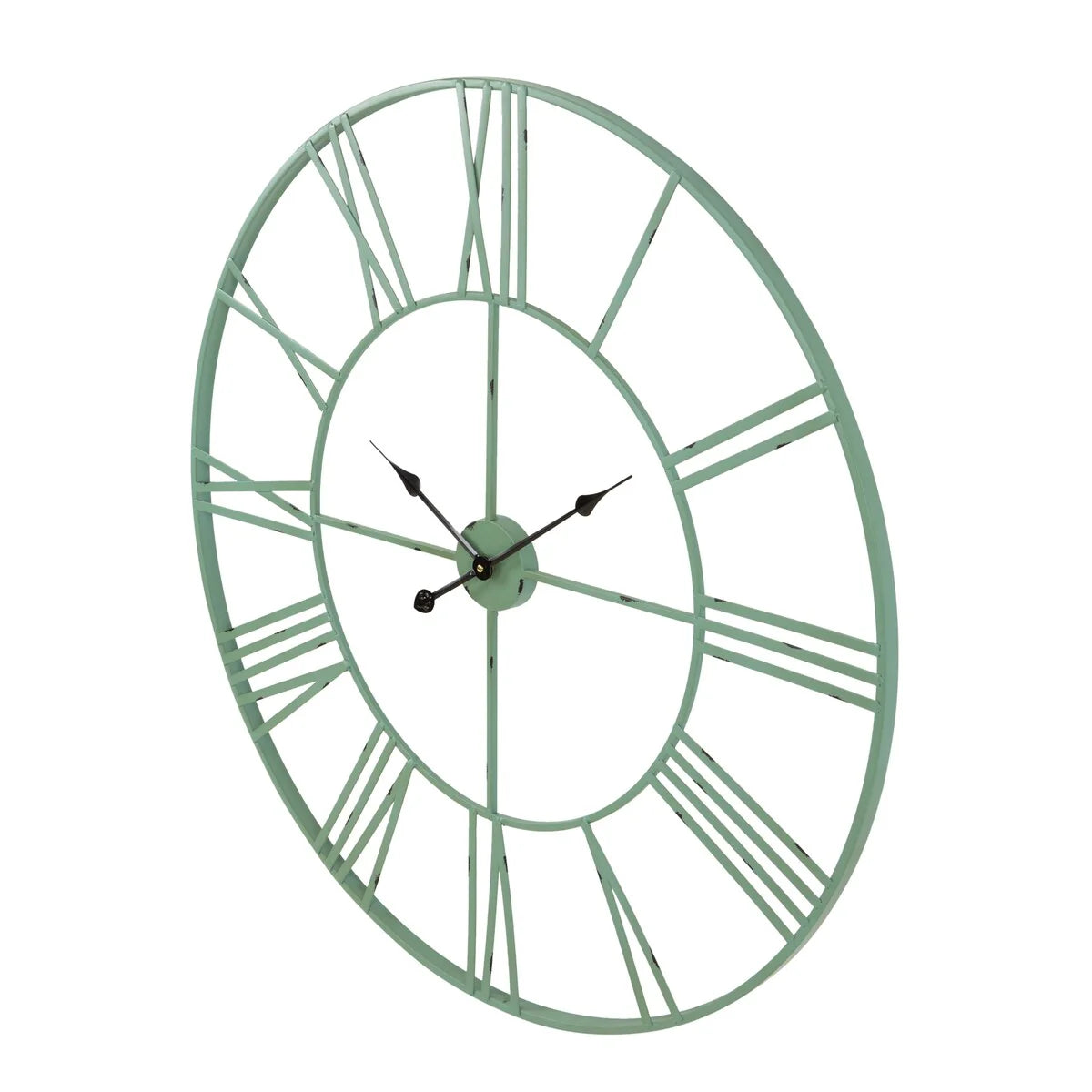 ZenVora Modern Round Metal Wall Clock, Decorative Circular Hanging Clock for Living Room, Bedroom and Office