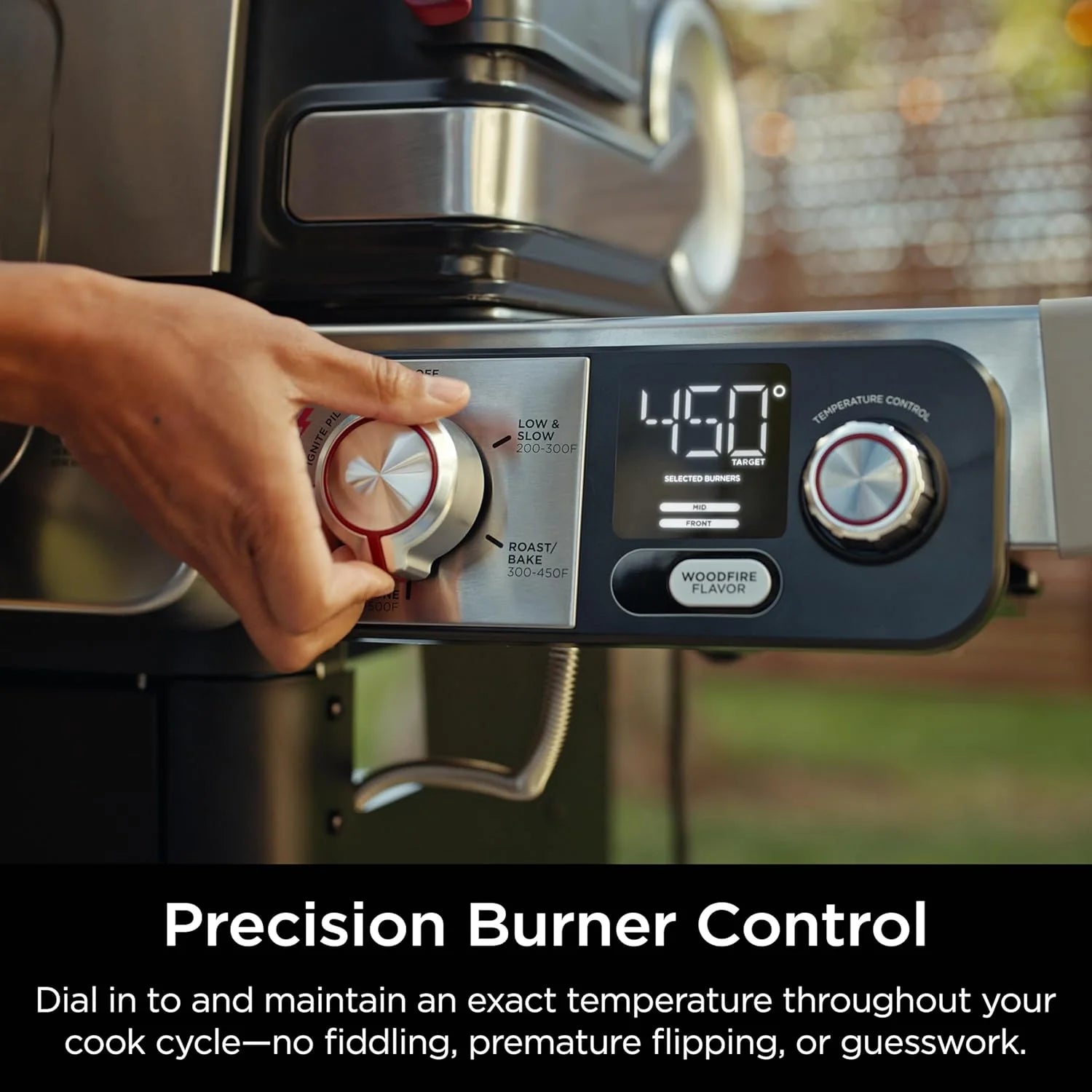 ZenVora 5-in-1 Electric and Propane Grill, 3-Burner Outdoor BBQ Grill and Smoker with Digital Controls, Griddle and Pizza Maker, Stainless Steel