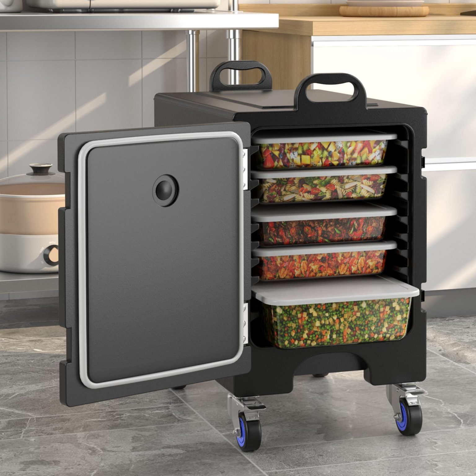 ZenVora Insulated Food Pan Carrier for 5 Full-Size Pans